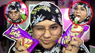 TRYING TIKTOK VIRAL FOOD TRENDS GARLIC PICKLE & JALAPEÑO TAKIS