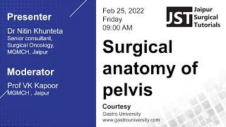 Lecture - Surgical anatomy of pelvis by Dr Nitin Khunteta Surgical Oncology MGMCH Jaipur JST