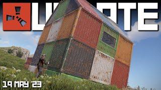 Shipping container building skins & Sleeping bag changes  Rust Update 19th May 2023