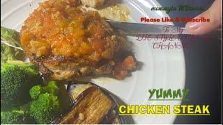 HOW TO COOK GARLIC TOMATO CHICKEN STEAK @mommyla M.Oonishi LIFESTYLE COOKING CHANNEL