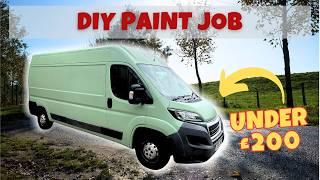Painting Our Van On A BUDGET DIY Paint Job for Boxer Campervan Conversion