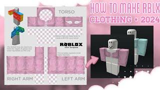 How to make ROBLOX CLOTHING on MOBILE for BEGINNERS  Crop tops 2024 WORKING .*