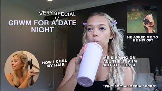 GRWM for a date *HUGE SURPRISE* hair makeup and life relationship updates