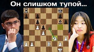 Показала юному гению как нужно играть в шахматы Цзюй Вэньцзюнь - Алиреза Фирузджа Вейк-ан-Зее 2024