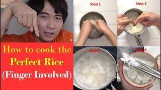 Cooking Perfect Rice Uncle Rogers way. Bonus How to measure rice with finger.