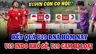 Kết Quả U19 ĐNÁ Hôm Nay U19 INDO KHỔ SỞ U19 CAMPUCHIA BỊ LOẠI CƠ HỘI CHO U19 VN THẾ NÀO ?