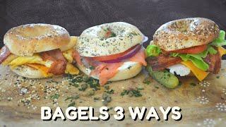 Bagel Sandwiches 3 Ways  Breakfast Lunch & Dinner