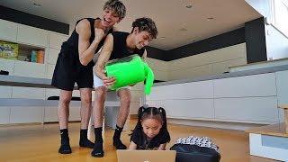 SLIME PRANK ON LITTLE SISTER