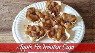 Apple Pie Wonton Cups