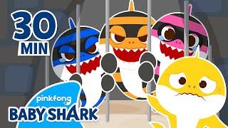 FREEZE Thief Shark Family is Caught  +Compilation  Best Kids Stories  Baby Shark Official