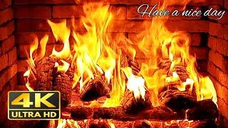  Cozy 4K Fireplace Ambience  Fireplace with Crackling Fire Sounds