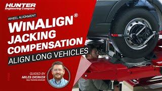 Safely align long vehicles with Hunters WinAlign® jacking compensation