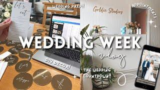 WEDDING WEEK VLOG  DIY decor gifts appointments + wedding prep 