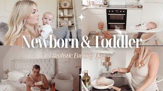 Realist Evening Routine With A Newborn & Toddler  Solo Bedtime Routine  DITL  Maternity Leave UK