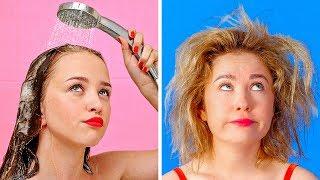 CAPELLI LUNGHI VS CAPELLI CORTI PROBLEMI  Situazioni Divertenti e Imbarazzanti - 123 GO