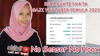 GAJI PERTAMA YOUTUBER PEMULA REAL  2023 - KONTEN MASAK