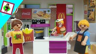 Playmobil Film - eigener McDonalds zu Hause - Familie Jansen  Kinderfilm 