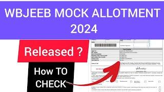 WBJEEB MopUpAllotment 2024  How To Check WBJEEB MopUp Allotment 2024