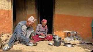 Very Poor But Happy Family  Lal Bahadur and Jayakala Cooking and Eating Nepali Traditional Food