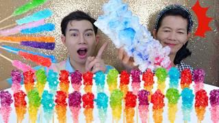 Rock Candy กินขนมน้ำตาลแท่ง น้ำตาลคริสตัลยักษ์ พร้อมวิธีทำ #Mukbang #ASMR Giant Rock Candy ขันติ