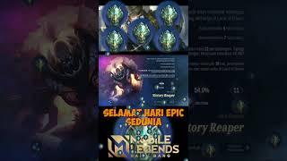 Happy world epic day new season 23 #mobilelegends #shorts