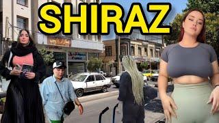 Life In Downtown Shiraz Night Walk In IRAN Shiraz City Center Namazi Street