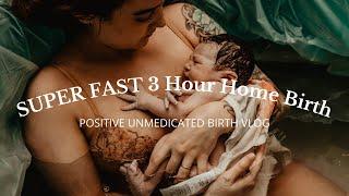 BIRTH VLOG *Raw & Real* 3 Hour Water Birth Vlog  42 Weeks  Unmedicated Home Birth  Rainbow Baby