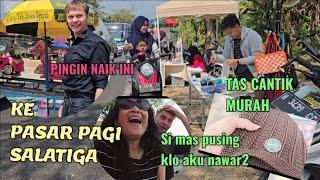 ADA BULE BLUSUKAN KE PASAR PAGI MALU KLO AKU NAWAR- NAWAR.