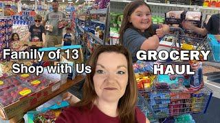 Family of 13 GROCERY SHOP & HAUL  Large Family Vlog