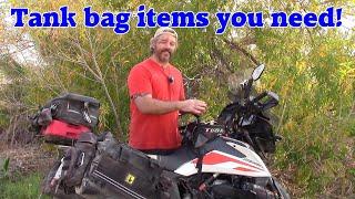 What you need in your tankbag. All the good stuff.