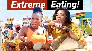 BEST EVER Ghana STREET Hawker FOOD Review In Accra with Tatiana Haina  Ghana  West African  Food