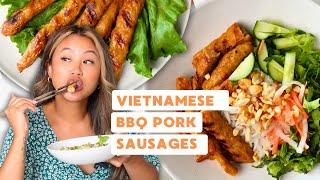 Vietnamese BBQ Pork Sausages - Nem Nuong Recipe