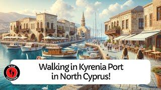 4K Walking Tour in CyprusKyrenia  Kyrenia Port in North Cyprus