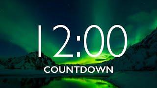 12 Minute Timer with Relaxing Music and Alarm Northern Lights