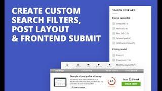 Create Custom  Search Filters  Post Layout & Frontend Submit in Wordpress and Rehub