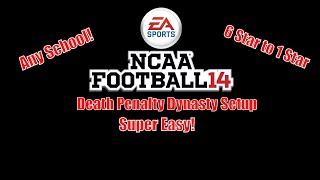 NCAA Football 14 Death Penalty Setup - How To Tutorial