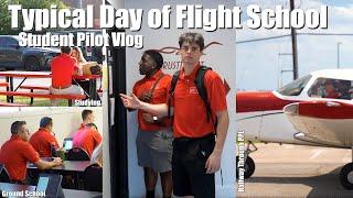 A Day in the Life at Flight School  Student Pilot Vlog ️ Studying Flights Ground School