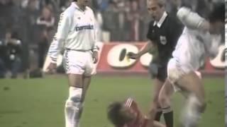 Juanito kicks Lothar Matthäus in the face 1987 Semi final European Cup