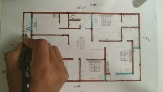 35 x 60 FEET HOUSE PLAN  35 X 60 GHAR KA NAKSHA  2100 SQFT HOUSE PLAN  3BHK  NORTH FACING VASTU