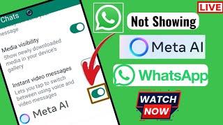 Meta AI not showing on WhatsApp rules 2024  How to get Meta AI on Whatsapp