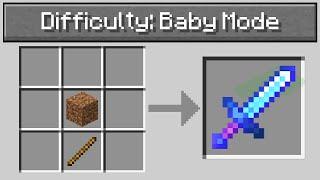 Minecraft But With Baby Mode Difficulty..