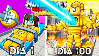 🟥SOBREVIVÍ 100 DÍAS como CLOCK-MAN TITÁN en Minecraft HARDCORE - Misaki Gamer