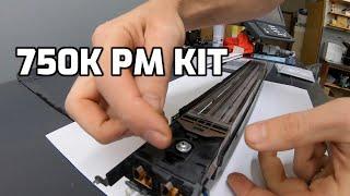 Replacing the Charging Wire Corona Plate Cleaning Unit on Konica Minolta 1200 PRO 750K PM Kit