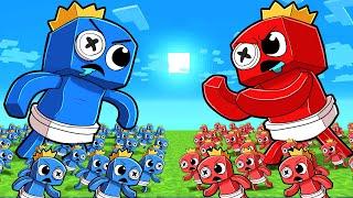 Red vs Blue RAINBOW FRIENDS War Minecraft