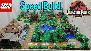 LEGO JURASSIC PARK SPEED BUILD  Building Jurassic Park in LEGO    4K   #lego #jurassicpark