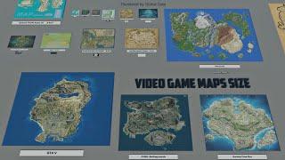 VIDEO GAME Maps Size Comparison  3d Animation comparison 60 fps