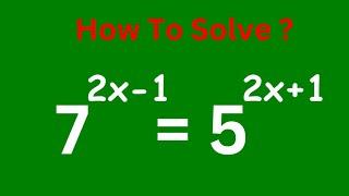 Solve 7^2x-1=5^2x+1