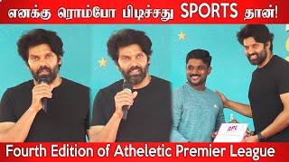 Udhayanidhi வந்த பிறகு தான்  Arya Speech At Fourth Edition of Atheletic Premier League #arya