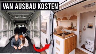 Was kostet ein Luxus VAN Ausbau? ∙ ALLE KOSTEN wirklich jeder Cent ∙ DIY Campervan Selbstausbau