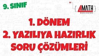 9. Sınıf 1. Dönem 2. Yazılıya Hazırlık Soru Çözümleri